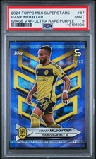 2024 TOPPS MLS SUPERSTARS IMAGE VAR-ULTRA RARE PURPLE HANY MUKHTAR 22/99 PSA 9