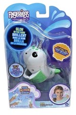 WowWee Fingerlings Raya Baby Narwhal Interactive Toy Glow In The Dark Light Up