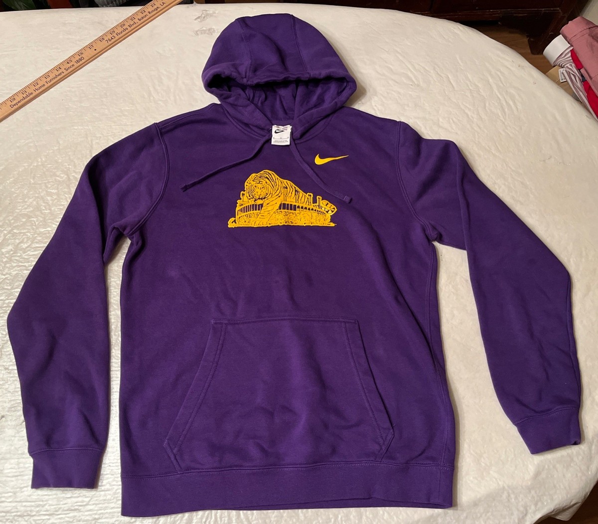 Nike LSU Tigers Football TEAM ISSUED mens Medium purple fleece