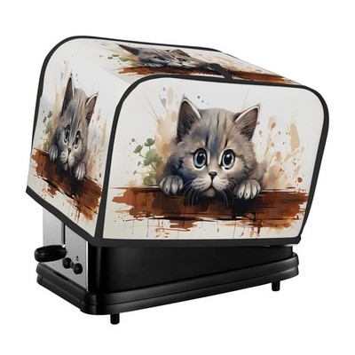 Toaster Cover 2 Slice Toaster Cover Lovable Cat Kitty Stain Resistant Kitchen...