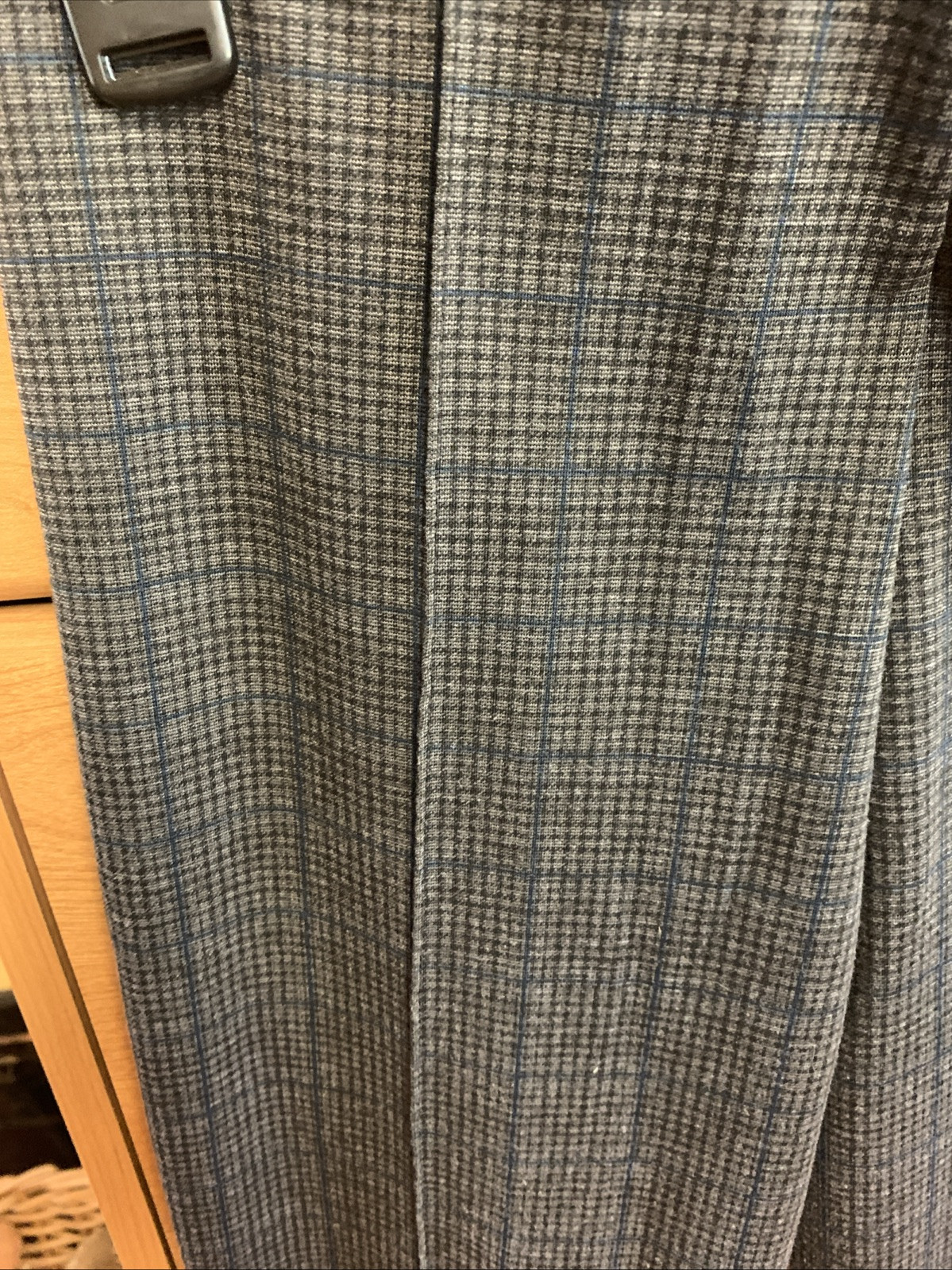 Zara Basic Collection Gray Blue Plaid  Stretch Le… - image 2