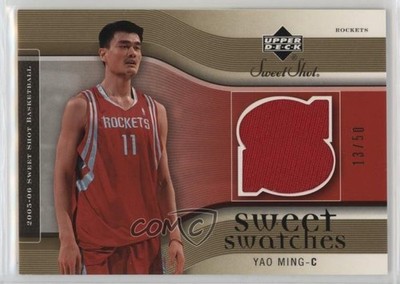 2005-06 Upper Deck Sweet Shot Sweet Swatches Gold 13/50 Yao Ming #SW-YM HOF a4e
