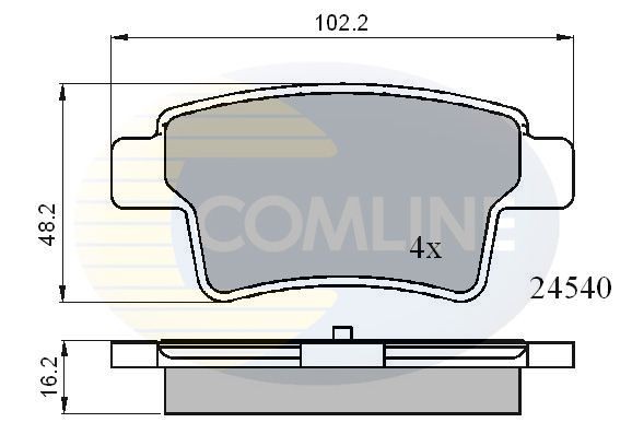Brake Pad Set For Disc Rear Fits Citroën C4 C4 Grand Picasso COMLINE CBP01713
