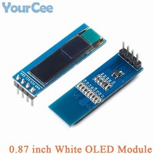 0.87 inch White OLED Display Module - 128x32 I2C Blue PCB DIY