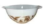 Vintage Pyrex USA 1.5 Pt Early American Cinderella Bowl #441 Eagle White Brown