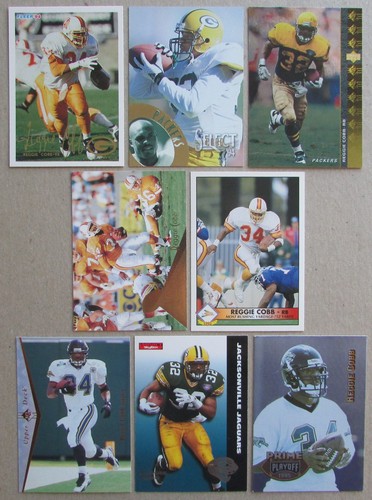 Reggie Cobb 8-card lot Green Bay Packers Buccaneers Jacksonville Jaguars NFL