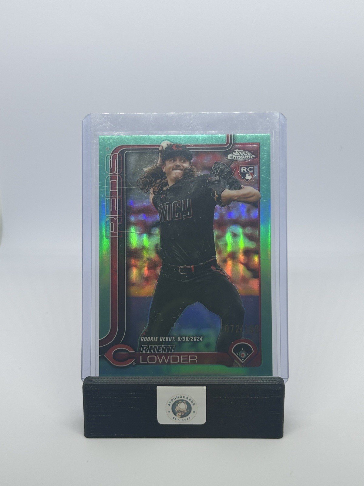 2025 Topps Chrome - Rhett Lowder #147 Aqua Refractor /199 (RC)