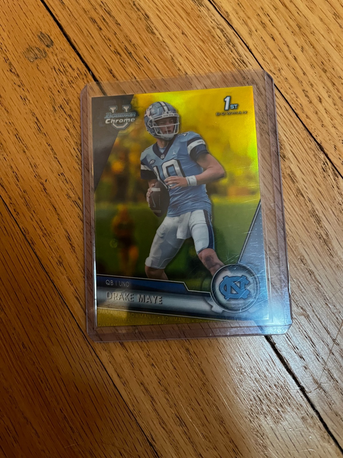 2023 Bowman University Chrome Sapphire Edition - Drake Maye #200 Yellow /75 (RC)