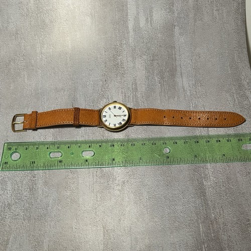 Vintage SWW Damenuhr Quarz goldfarben Japan Uhrwerk braun 30 mm - neue Batterie " - Bild 4 von 7