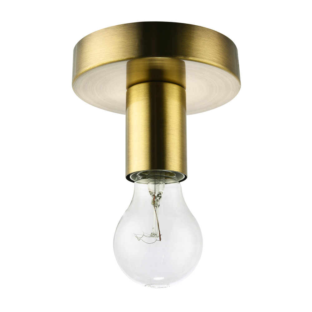 Antique Brass Ceiling or Wall Light Fitting for Industrial Style Light Bulbs ...