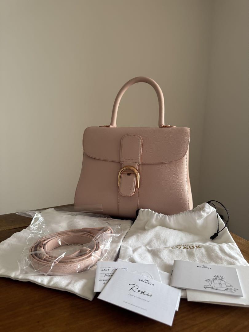 Delvaux Brillant MM Nude Rodeo Leather Bag Medium New Unused