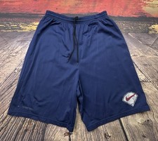 Vtg NIKE Shorts Baseball Mens Medium Navy Mesh Gym Athletic Lifting Pockets 90s