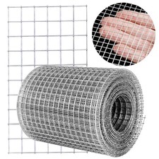 Hardware Cloth 4'' x 10' 1/4 in Galvanized Wire Mesh Roll 23 GA Chicken Wir...