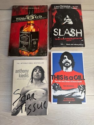 Heavy Metal 4 Book Bundle - Slash, Anthony Kiedis, Dave Grohl, Motley Crue