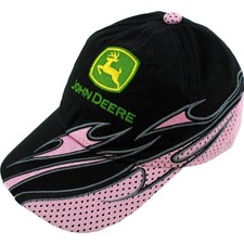 John Deere Girls Black Baseball Cap Hat FGC270K S/M 4/8