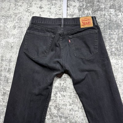 Levi's Men's 36x30 505 Jeans Cotton Black Regular Straight Denim Outdoor Cowboy