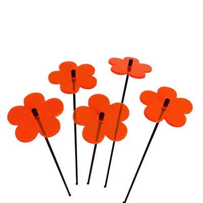 Glowing Garden Decor Stakes 5 Small Blossom Onaments Flower Mothers Day Gift