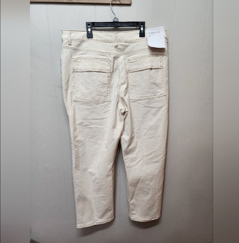 NWT Indigo Rein Pants Jeams Size 17 Cream Straight Leg High Rise Crop C388 - Picture 2 of 4