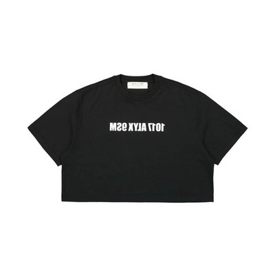 1017 ALYX 9SM LOGO CROPPED T-SHIRT TEE BLACK SIZE M   ARCHIVE PIECE