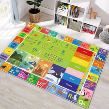 ABC Rug for Kids Playroom,Toddler Alphabet Carpet Washable for Baby Room,Classro