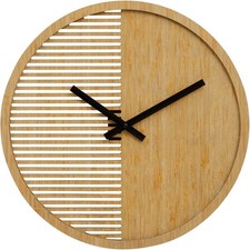 Modern Wooden Wall Clock 40cm Minimalist Scandi Design Silent Smooth Sweep
