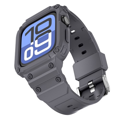 Rubber TPU Sport Band Strap +Shockproof Case for Apple Watch Series 10 42mm 46mm - Picture 14 of 41
