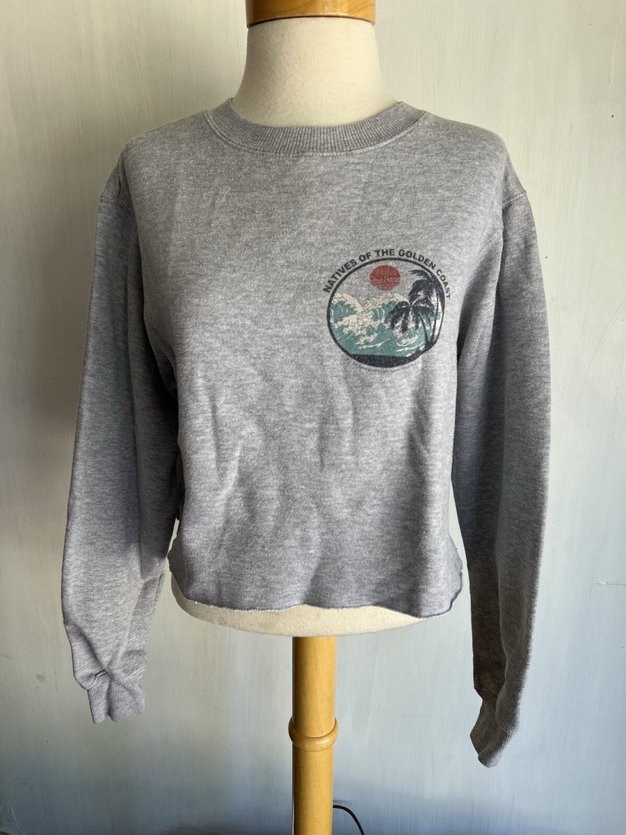 JOHN GALT Brandy Melville Natives Of The Golden Coast LS Crop Top