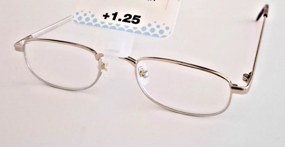 Lectores de marcos ovalados de alambre dorado tortuga Magnivision +1,25 RR58 con bisagra de resorte Foto 2 de 2