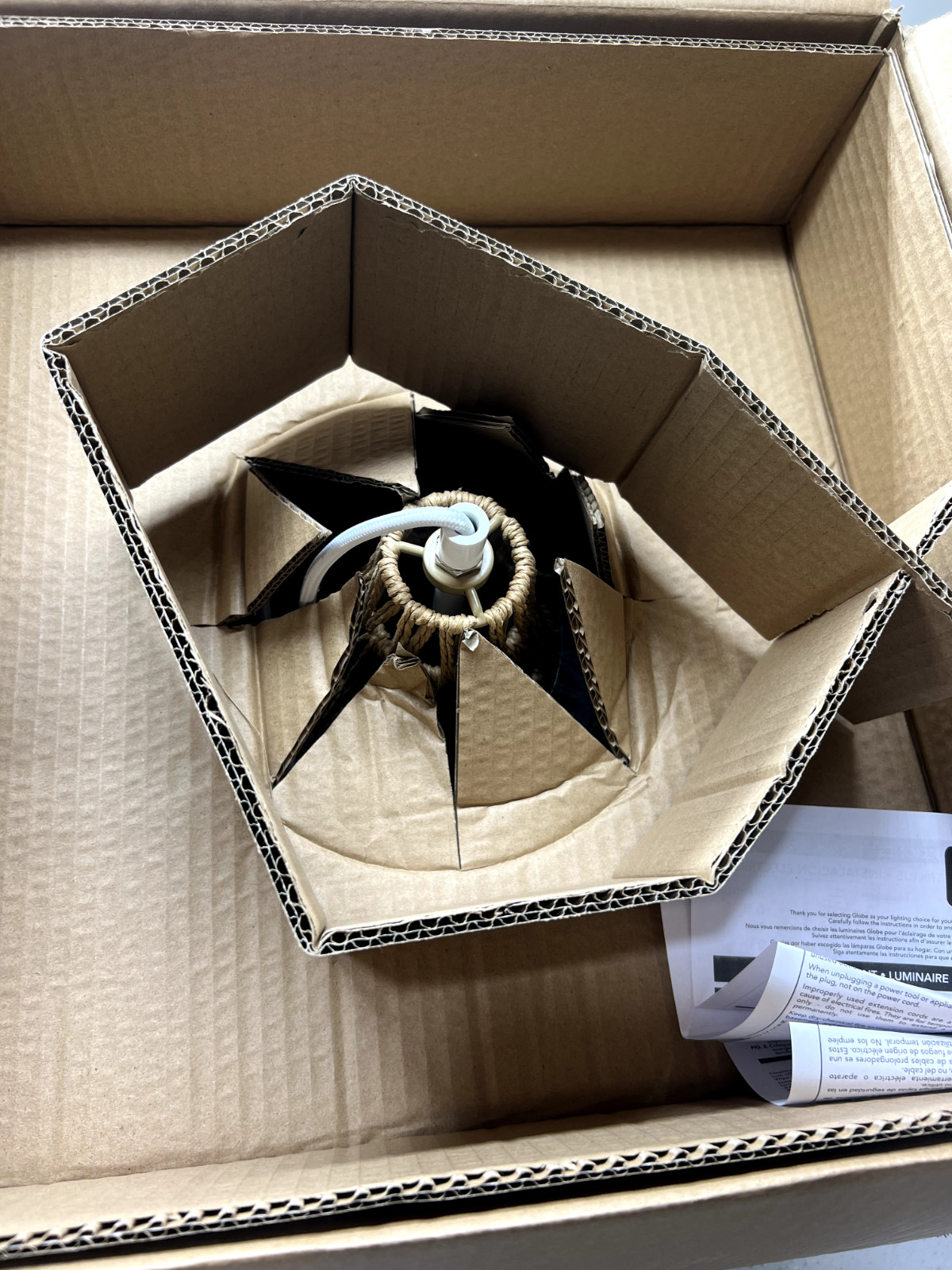 Globe Electric 91002023 Tika 14"W Pendant Satin White Trim