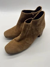 Poetic License Toung In Cheek Bootie Size 8 Square Toe Tan Brown