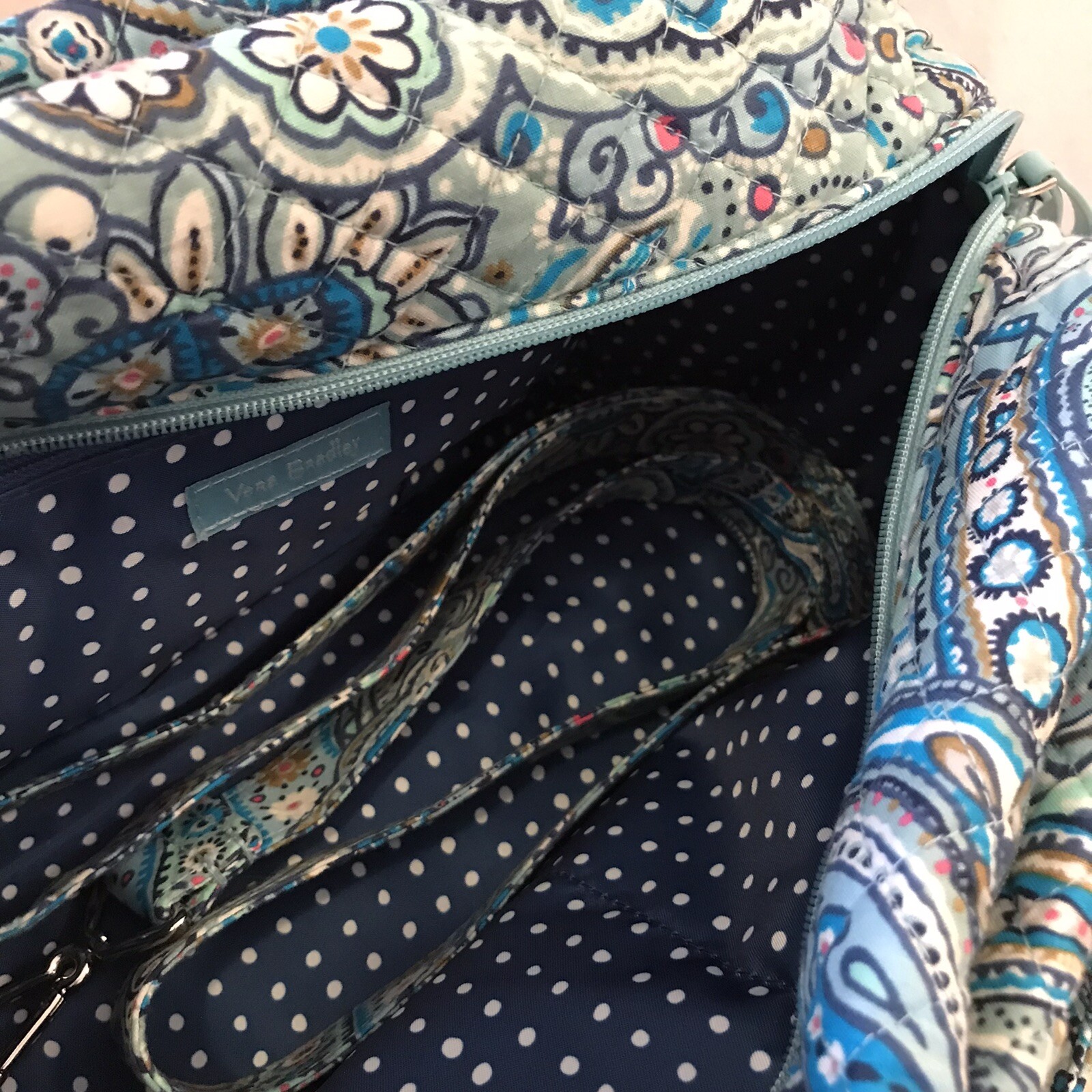 Vera Bradley Daisy Dot Paisley Iconic 100 Handbag Sho… Gem