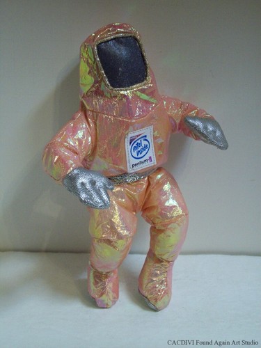 Figura de astronauta de peluche rosa Intel Pentium Inside Spaceman Bunny People de colección - Imagen 8 de 9