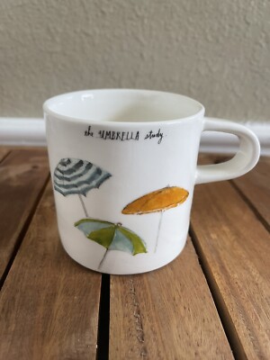 Rare Rae Dunn Retired French Sketch Boutique Cafe Mug  The Umbrella Study 