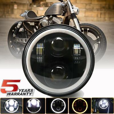 Motorcycle 5.75" 5 3/4 LED Headlight Projector For Dyna Sportster XL1200 XL883 