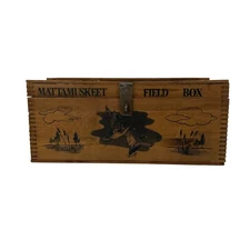 Vintage Wooden Field Box Crate Mattamuskeet Sportsman Box 23"x 9"x 10" w/ Tray
