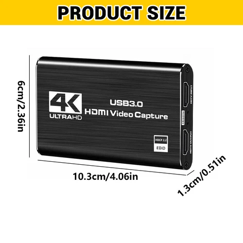4K Audio Video Capture Card USB 3.0 HDMI Video Capture Device Full HD Recording - Picture 10 of 19
