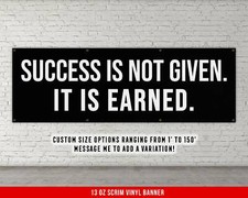 Motivational Home Gym Banner Flag - Large Quote - Fitness Decor