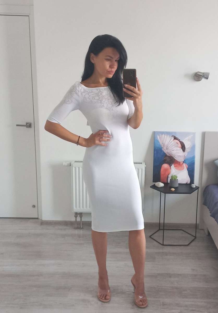 little mistress crochet dress Cream Midaxi plain tube top knit dress Opulessa Elegant Cream Summer Color:Light Blue and White