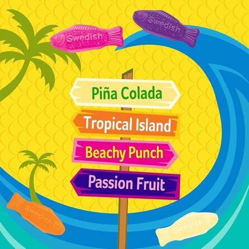 12-Pack Mini Tropical Chewy Candy in Fun Fish Shapes - Guilt-Free Treats - Picture 6 of 21