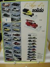 SOLIDO 1982 DEALER'S l'Age d'or DISPLAY, COLOR,7 PAGES,8.5" X 11",VERY GOOD COND