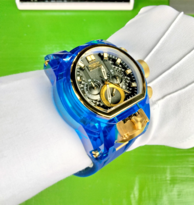 #ad #ad Invicta Bolt Zeus Magnum 46476 52mm Blue Gold Chronograph Watch $348.58