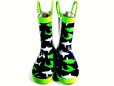 ZOOGS Children's Rubber Rain Boots Shark Print US Childre's Size 10 M
