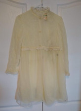 NWT Vintage Yellow Peignoir Nightgown Sheer Robe USA Size 13 1960s-1970s Eyelets