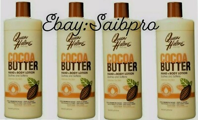 Lot Of (4) Queen Helene Hand + Body Lotion, Cocoa Butter, 32 Oz