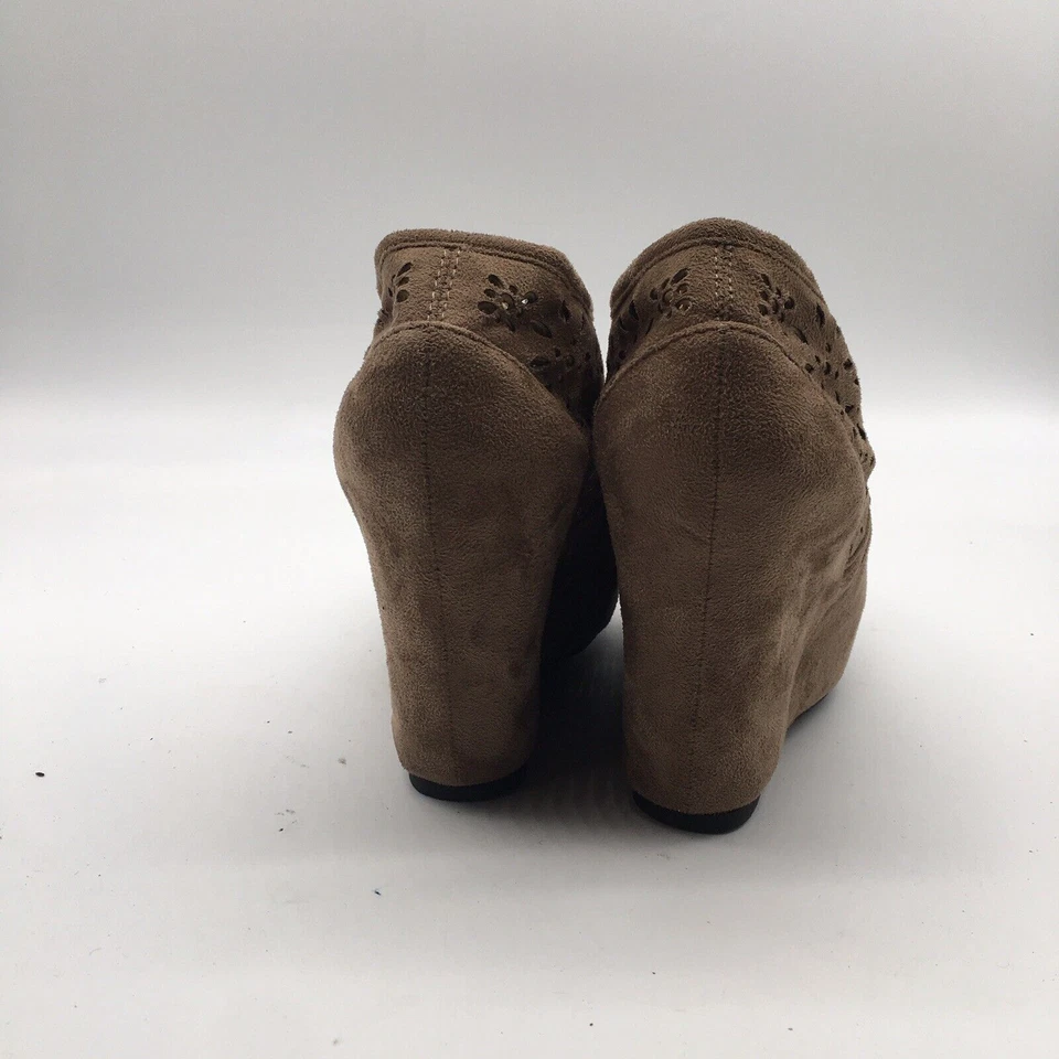 Tacones de cuña Wild Diva salón con cordones para mujer talla 7,5 elegantes y cómodos Foto 3 de 4