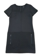 Ann Taylor ~Woman Size XS~ Black Sheath Mini Unlined Dress, Pockets.