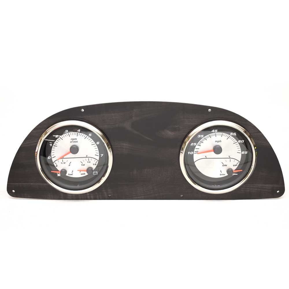 Rinker Boat Dash Panels 2070107 Charcoal Woodgrain Black Silver 3PC