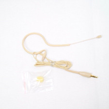 MiCWL B20 Headset Microphone with 3.5mm Stereo Jack Single Ear Hanging Beige