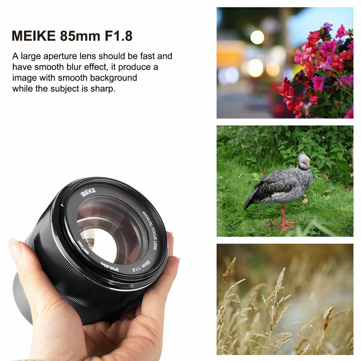 Nếu bạn là người đam mê chụp ảnh thì đừng bỏ lỡ ống kính Meike 85mm F/1.8! Với thiết kế thời trang và giá cả hợp lý, Meike 85mm F/1.8 trở thành lựa chọn hàng đầu cho các nhiếp ảnh gia chuyên nghiệp và các tín đồ sống ảo. 