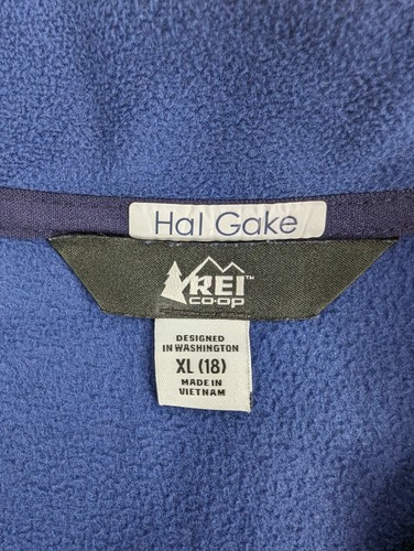 REI Co Op Youth XL (18) Fleece Sweatshirt Blue Full Zip Pockets Soft - Picture 10 of 13